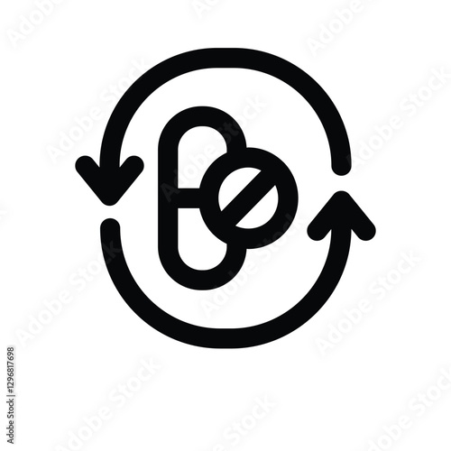 regenerative line icon. Clean and minimalist vector icon for websites, mobile apps, presentations, and logos. Fully scalable and customizable for any project.