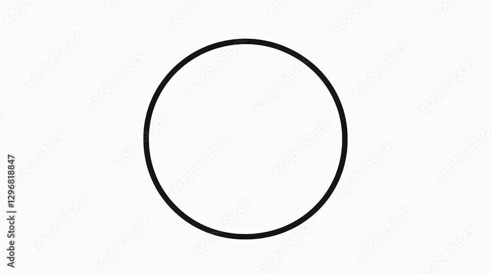 Playful Hand-Drawn Circle With Rounded Corners on a Minimalist White Background Adding Charm and Simplicity to the Design Playful Hand-Drawn Circle With Rounded Corners on a Minimalist White Background Adding Charm and Simplicity to the Design