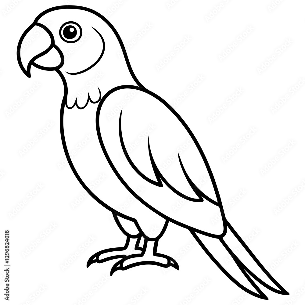 Parrot Outline Vector Artwork Parrot Outline Vector Artwork
