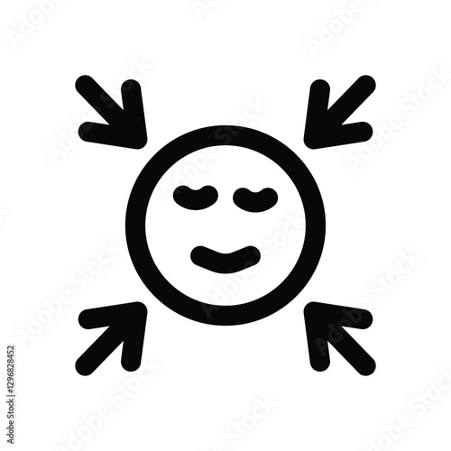 introvert line icon. Clean and minimalist vector icon for websites, mobile apps, presentations, and logos. Fully scalable and customizable for any project.