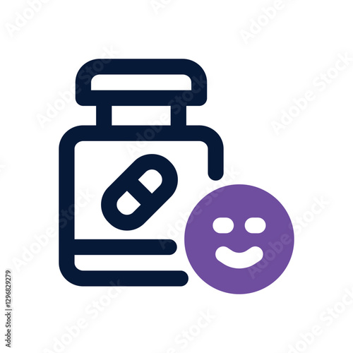 antidepressant dual tone icon. Sleek and modern vector icon for websites, mobile apps, marketing materials, and corporate design. Fully scalable and ready to use.