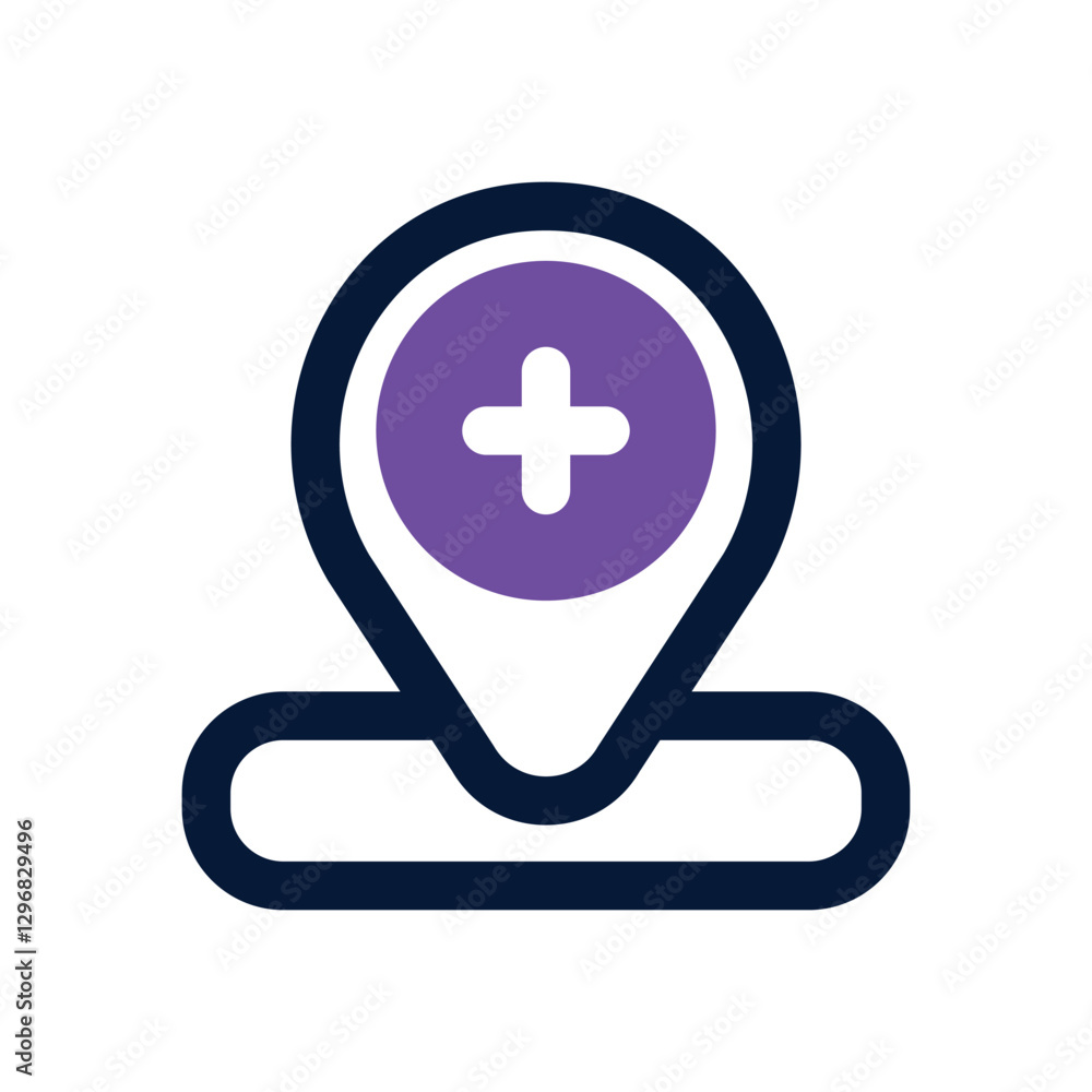 medical location dual tone icon. Sleek and modern vector icon for websites, mobile apps, marketing materials, and corporate design. Fully scalable and ready to use. medical location dual tone icon. Sleek and modern vector icon for websites, mobile apps, marketing materials, and corporate design. Fully scalable and ready to use.