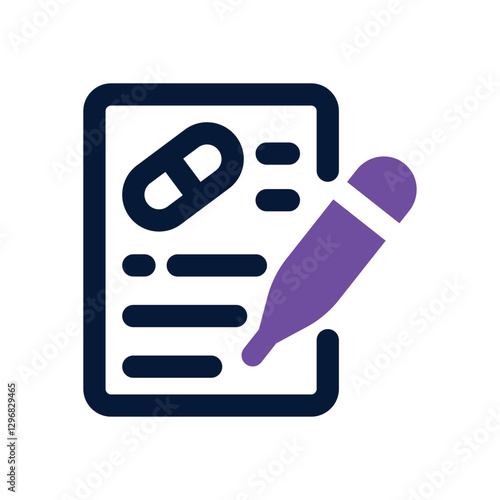prescription dual tone icon. Sleek and modern vector icon for websites, mobile apps, marketing materials, and corporate design. Fully scalable and ready to use.
