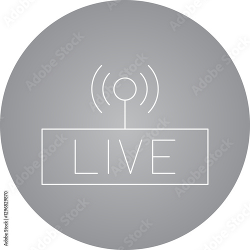 Live Streaming single vector icon illustration