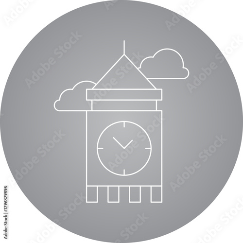 London Fashion Week single vector icon illustration