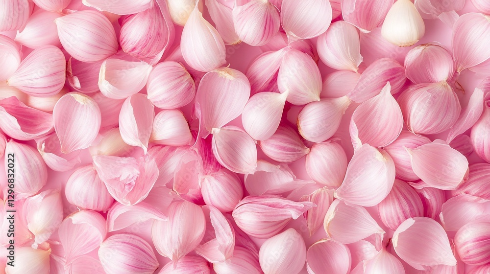 Fototapeta premium Pink shallots background, food texture, kitchen flatlay, culinary, recipe
