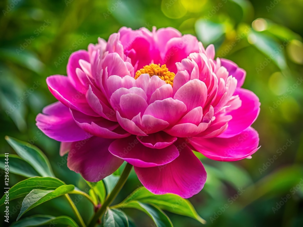 Obraz premium Stunning Peony Bloom: Perfect Composition for Floral Design - High-Resolution Stock Photo
