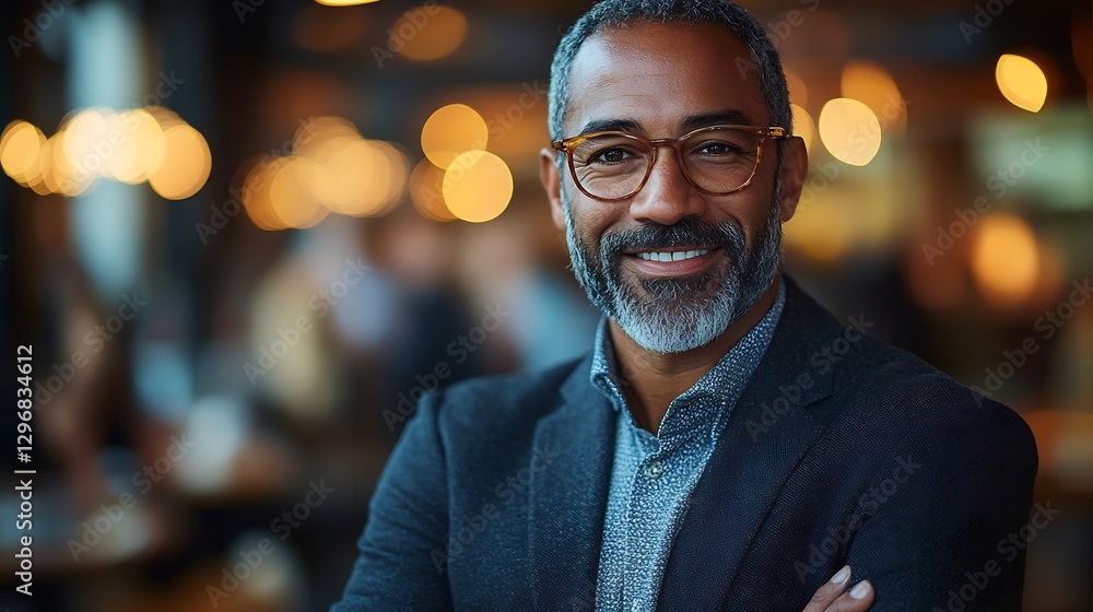 Obraz premium A high-tech health management workshop for business leaders, set in a contemporary office environment with advanced wellness technology 