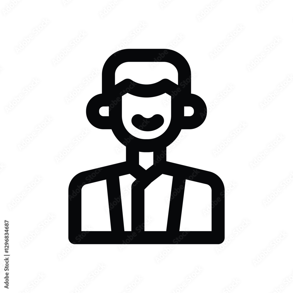 psychologist line icon. Clean and minimalist vector icon for websites, mobile apps, presentations, and logos. Fully scalable and customizable for any project. psychologist line icon. Clean and minimalist vector icon for websites, mobile apps, presentations, and logos. Fully scalable and customizable for any project.
