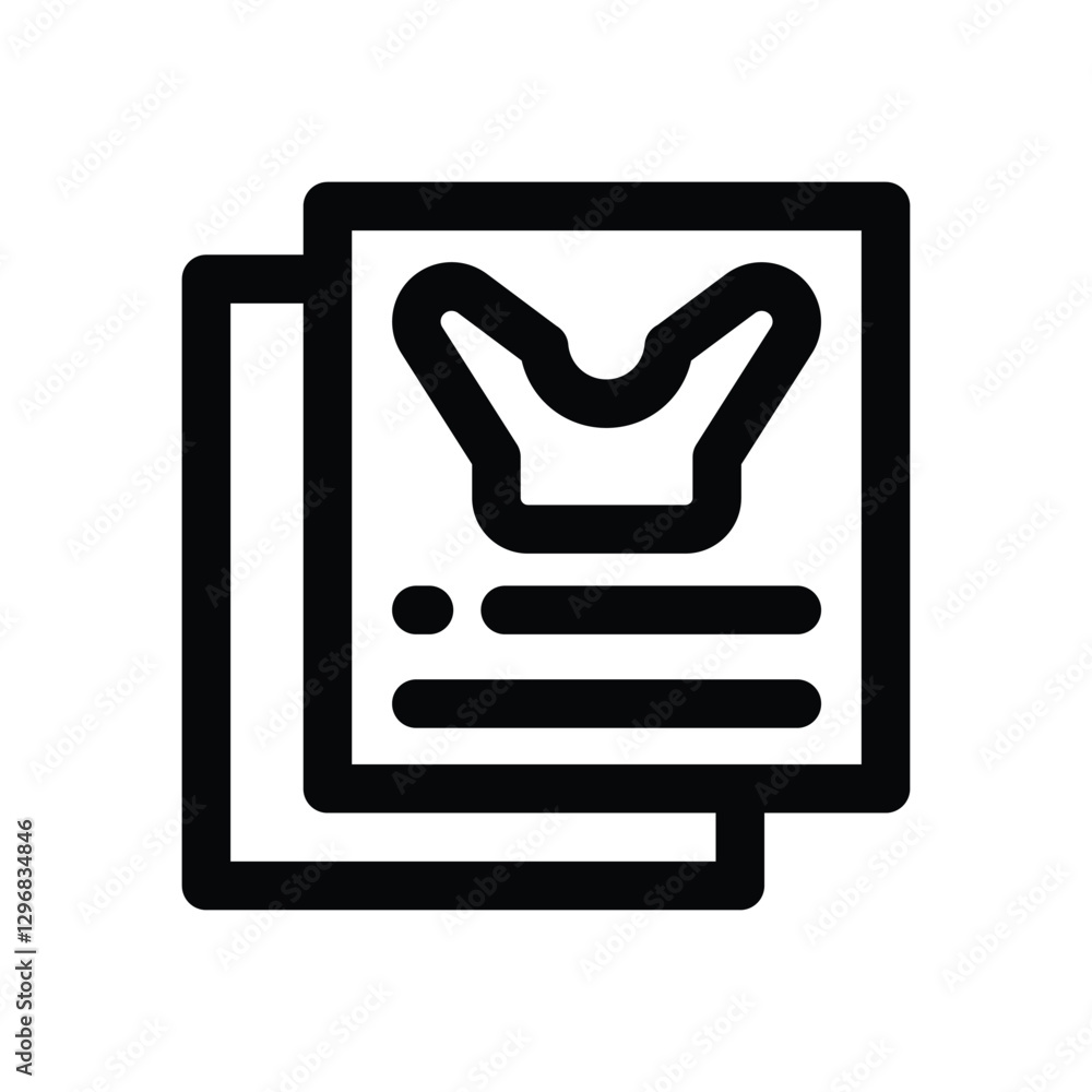 rorschach test line icon. Clean and minimalist vector icon for websites, mobile apps, presentations, and logos. Fully scalable and customizable for any project.