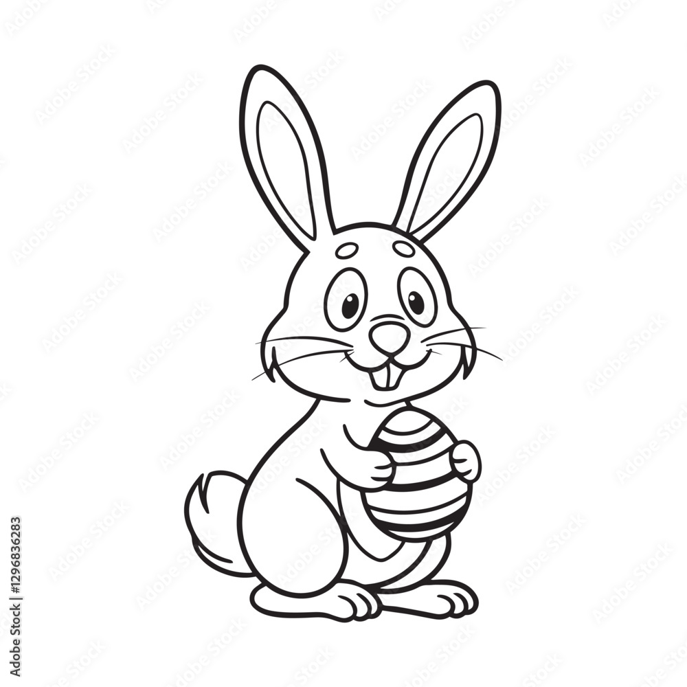 easter bunny with egg easter bunny with egg