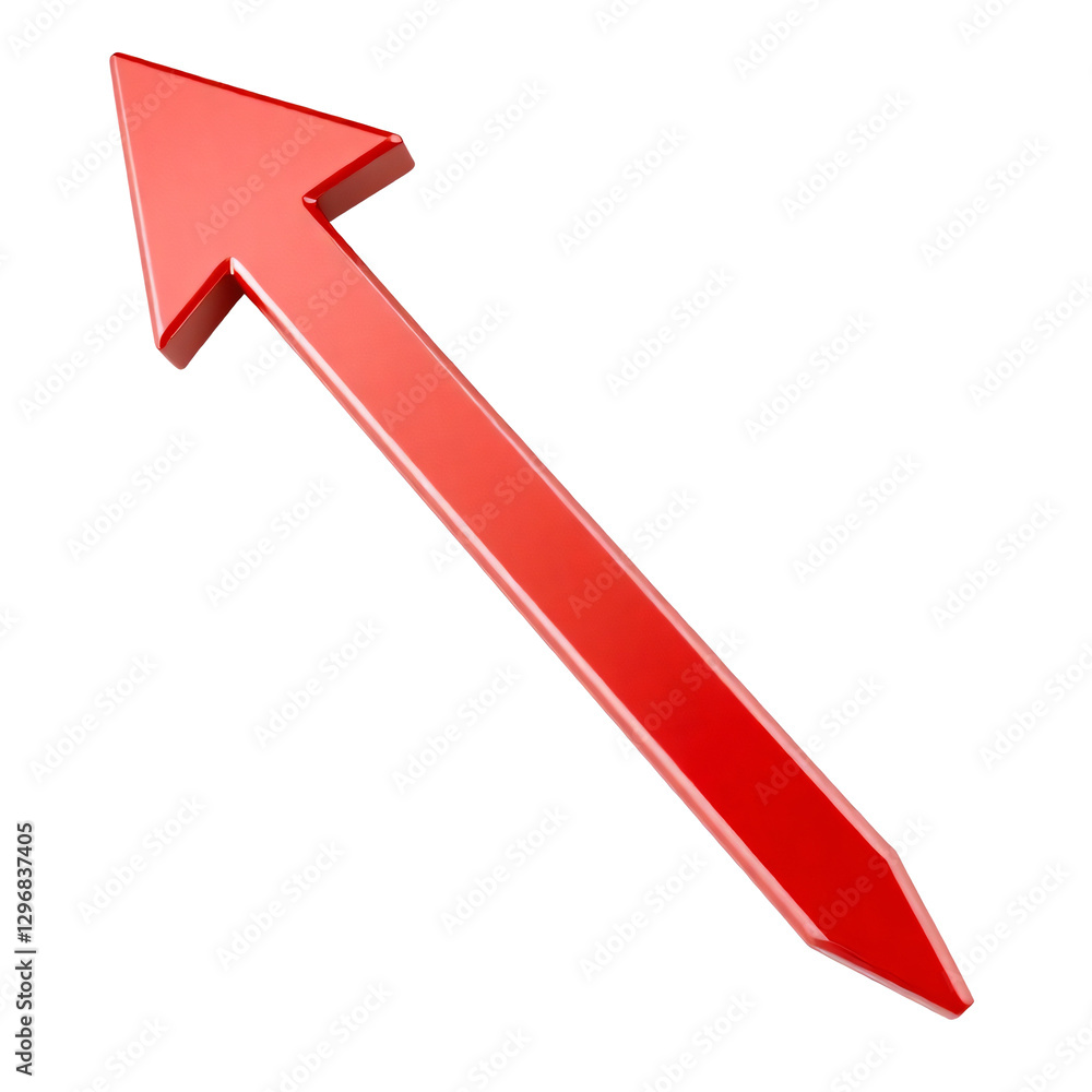 Red 3D Arrow Pointing Upward | Growth, Progress, Success Symbol | Business Chart, Finance, Market Increase, Directional Pointer, Navigation Icon, Leadership, Trend Rise,transparent background. Red 3D Arrow Pointing Upward | Growth, Progress, Success Symbol | Business Chart, Finance, Market Increase, Directional Pointer, Navigation Icon, Leadership, Trend Rise,transparent background.