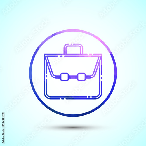 Briefcase icon design illustration, bag icon for apps and websites, low poly style