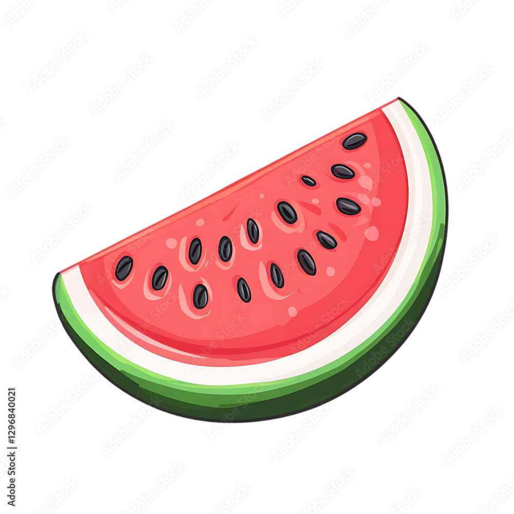 Juicy Watermelon Slice isolated on transparent background Juicy Watermelon Slice isolated on transparent background
