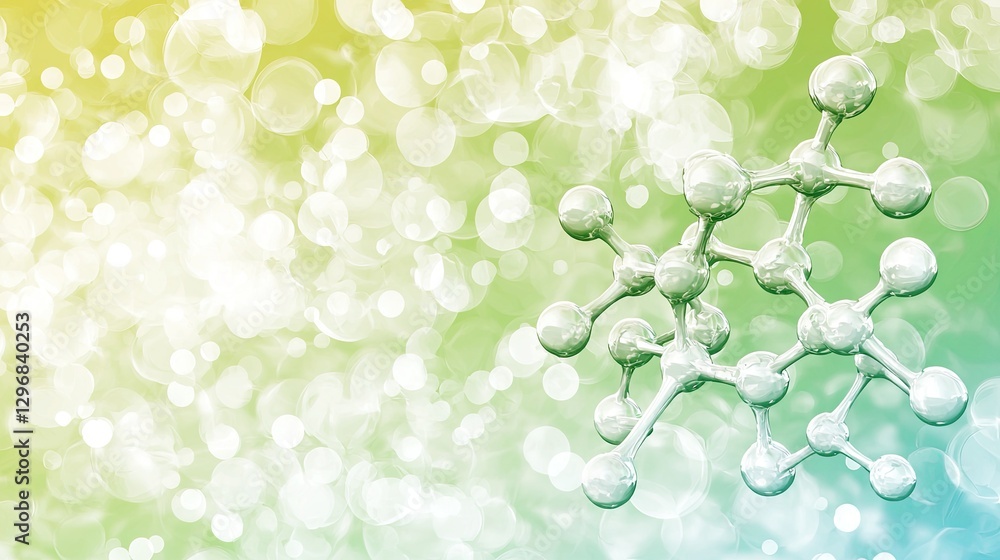 3D Molecular Structure on Abstract Background 3D Molecular Structure on Abstract Background