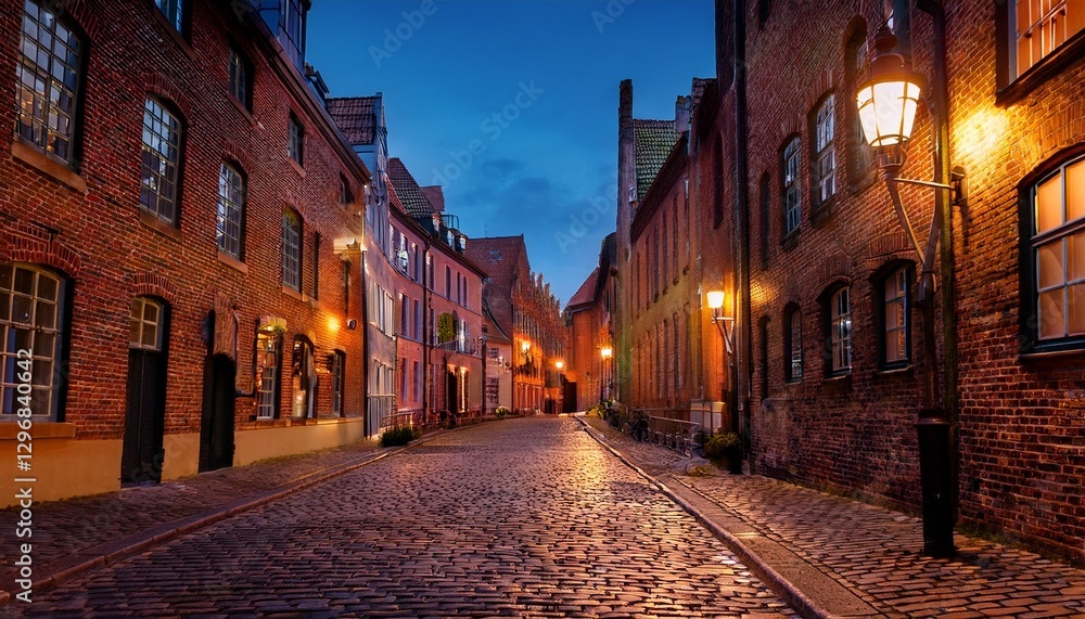 Fototapeta premium narrow street in stockholm