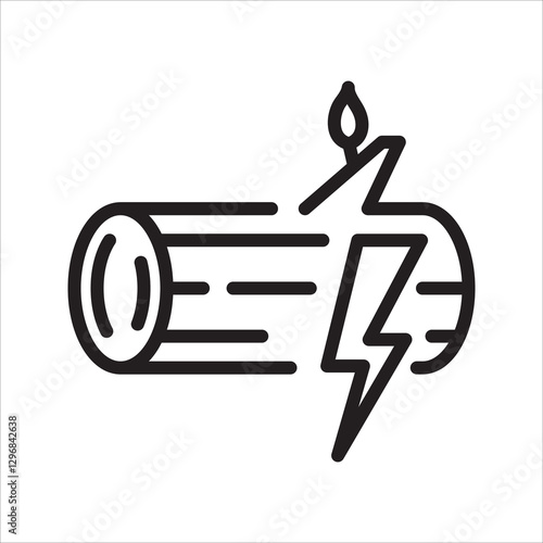 Biomass Forestry crops simple line icon