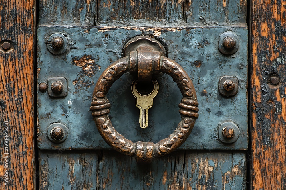 Fototapeta premium Antique Door Lock Detail