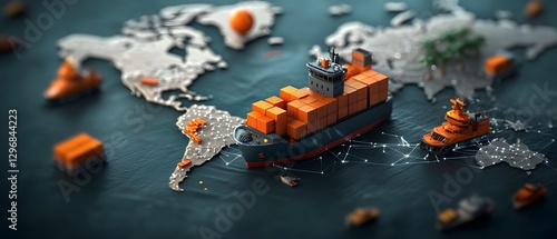 Skilled logistics professionals managing the complex flow of goods through a vast interconnected network of supply chains that drive modern global logistics
