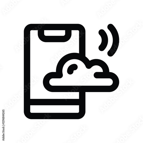 weather app line icon. Clean and minimalist vector icon for websites, mobile apps, presentations, and logos. Fully scalable and customizable for any project.