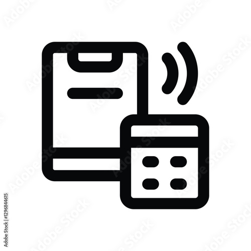 calculator line icon. Clean and minimalist vector icon for websites, mobile apps, presentations, and logos. Fully scalable and customizable for any project.