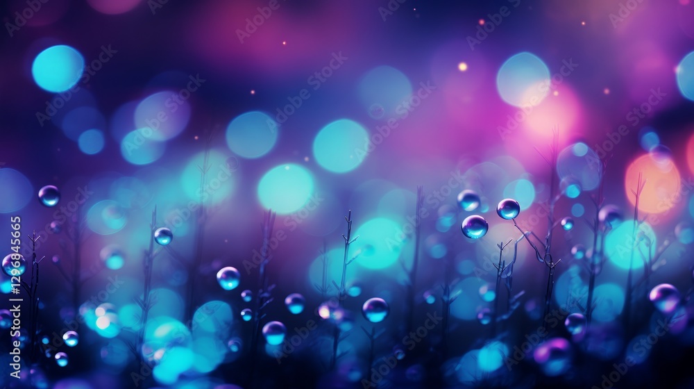 Ethereal Dreamscape with Glowing Dewdrops on Delicate Stems in a Mystical Fantasy Light Realm Ethereal Dreamscape with Glowing Dewdrops on Delicate Stems in a Mystical Fantasy Light Realm