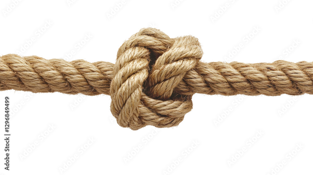 rope with knot isolated on white background rope with knot isolated on white background