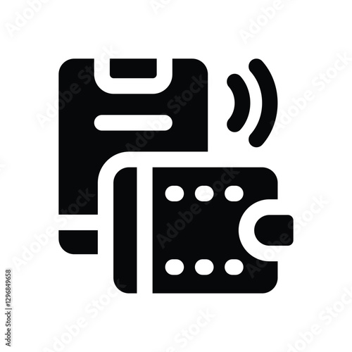 ewallet glyph icon. Strong and solid vector icon for websites, mobile interfaces, presentations, and visual branding. High quality and easy to edit.