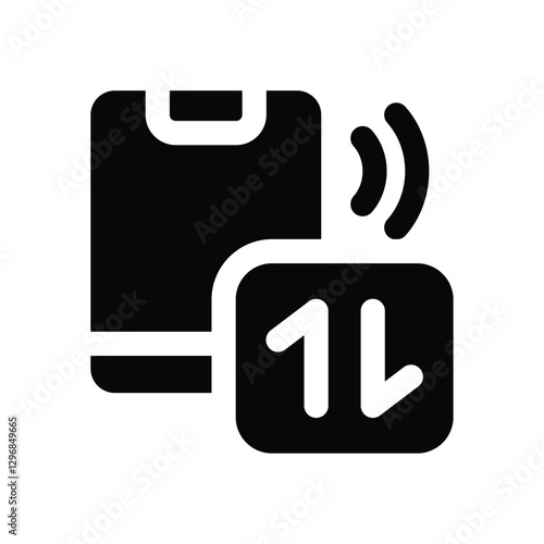 sharing glyph icon. Strong and solid vector icon for websites, mobile interfaces, presentations, and visual branding. High quality and easy to edit.