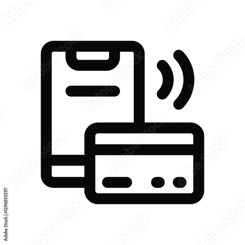 payment line icon. Clean and minimalist vector icon for websites, mobile apps, presentations, and logos. Fully scalable and customizable for any project.