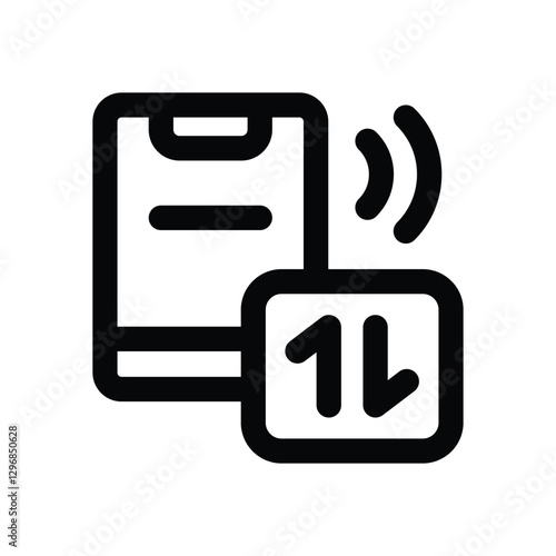 sharing line icon. Clean and minimalist vector icon for websites, mobile apps, presentations, and logos. Fully scalable and customizable for any project.