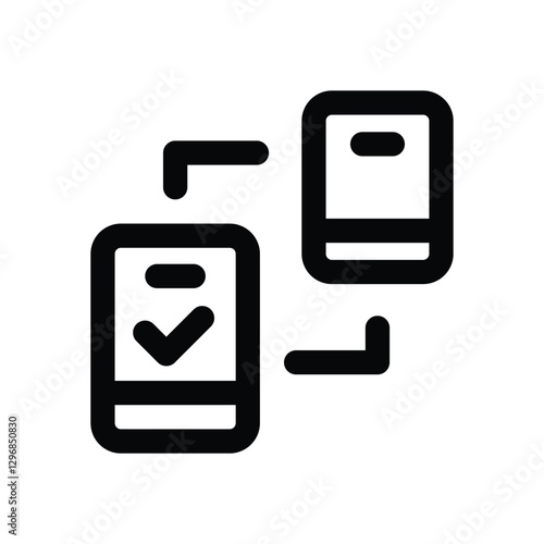 transfer line icon. Clean and minimalist vector icon for websites, mobile apps, presentations, and logos. Fully scalable and customizable for any project.