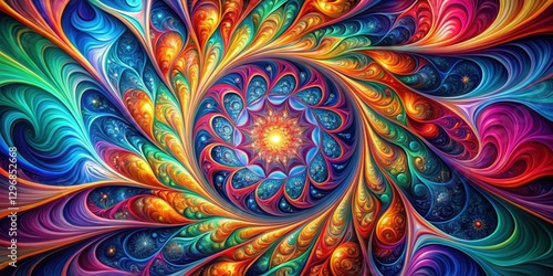 Wallpaper Mural Dazzling abstract art unfolding from a vibrant canvas Torontodigital.ca