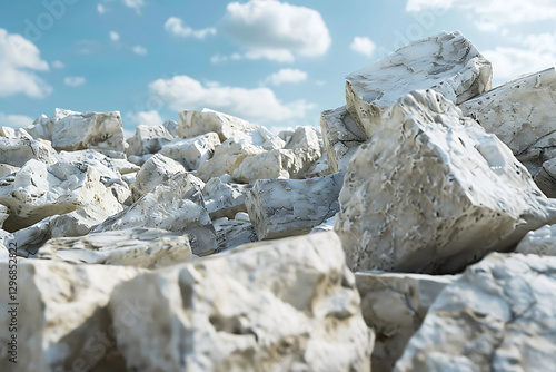 Große Steinbrocken auf einem Haufen