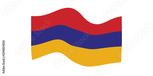 Flag of Armenia. Armenian national symbol in official colors. Template icon. Abstract vector background.