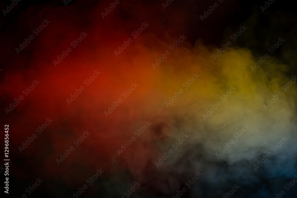 Orange and red steam on a black background. Orange and red steam on a black background.