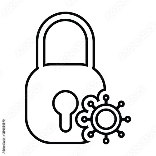 Security, Settings, and Shield Icons - Vector Graphic for Protection and Safety
