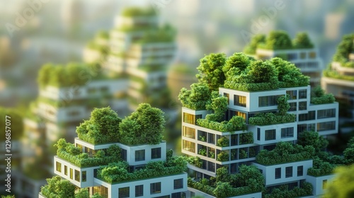 Eco-Friendly Cityscape Buildings photo