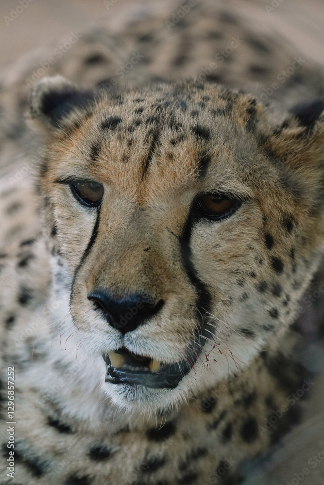 Wild cat Cheetah in one of african nature reserves before feeding Wild cat Cheetah in one of african nature reserves before feeding
