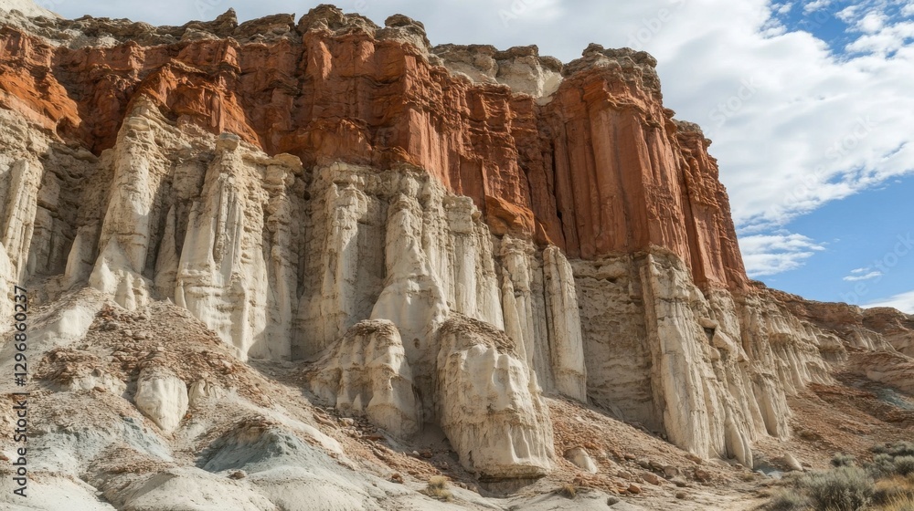 Fototapeta premium Dramatic Rock Formations under Harsh Sunlight