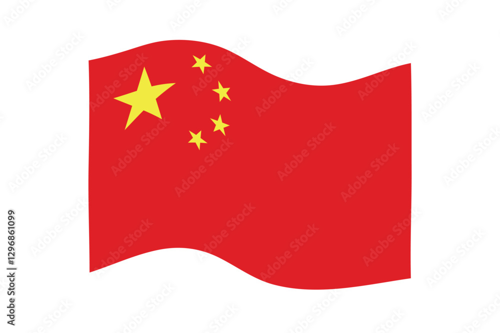 Flag of China. Chinese national symbol in official colors. Template icon. Abstract vector background. Flag of China. Chinese national symbol in official colors. Template icon. Abstract vector background.