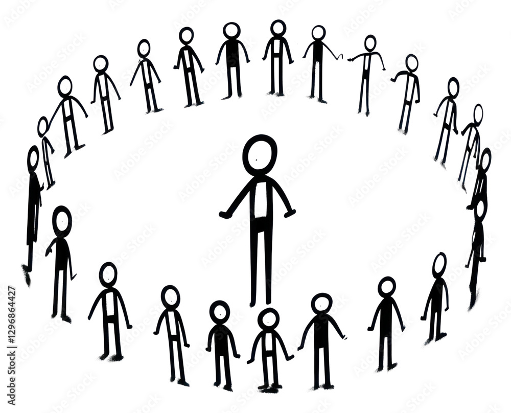 PNG Group of stickman drawing silhouette circle. PNG Group of stickman drawing silhouette circle.