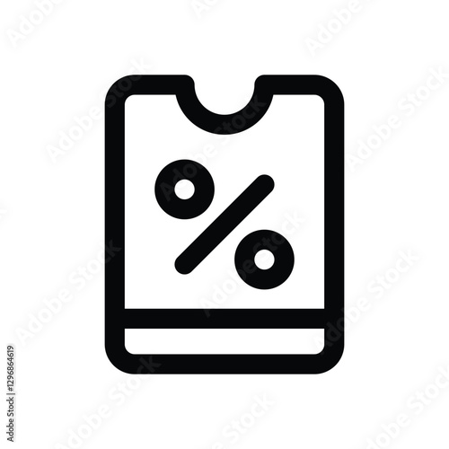 discount line icon. Clean and minimalist vector icon for websites, mobile apps, presentations, and logos. Fully scalable and customizable for any project.