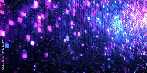 Wallpaper Mural Colorful abstract pattern of glowing tiles in vibrant hues creating a dynamic visual effect Torontodigital.ca