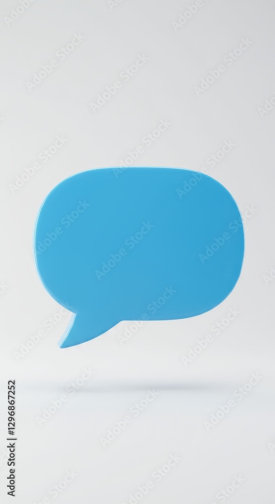 Abstract Blue Speech Bubble 3D Render Abstract Blue Speech Bubble 3D Render