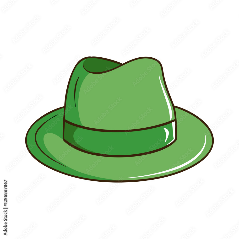 Green Fedora Hat Icon Illustration, A simple and vibrant green fedora hat illustration, perfect for fashion, style, and accessory-themed designs.
Green Fedora Hat Icon Illustration, A simple and vibrant green fedora hat illustration, perfect for fashion, style, and accessory-themed designs.
