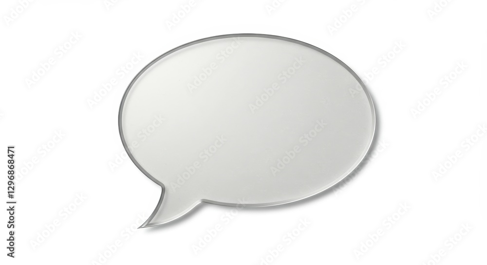 Blank Speech Bubble: A 3D Rendered Communication Icon Blank Speech Bubble: A 3D Rendered Communication Icon
