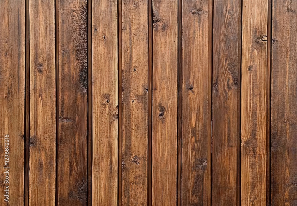 Naklejka premium This image showcases a detailed close up of a wooden fence structure