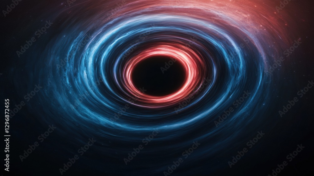 A swirling cosmic image depicts a black hole surrounded by vibrant blue and red energy, illustrating the mystery and beauty of space. A swirling cosmic image depicts a black hole surrounded by vibrant blue and red energy, illustrating the mystery and beauty of space.