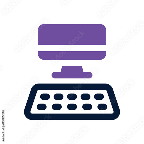 computer dual tone icon. Sleek and modern vector icon for websites, mobile apps, marketing materials, and corporate design. Fully scalable and ready to use.